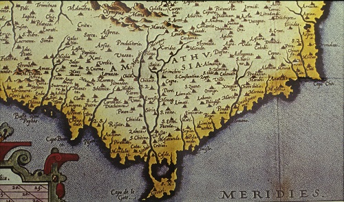 Venetian map of Cyprus, detail of Amathusia area.